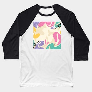 Colorful Abstract sample pattern Baseball T-Shirt